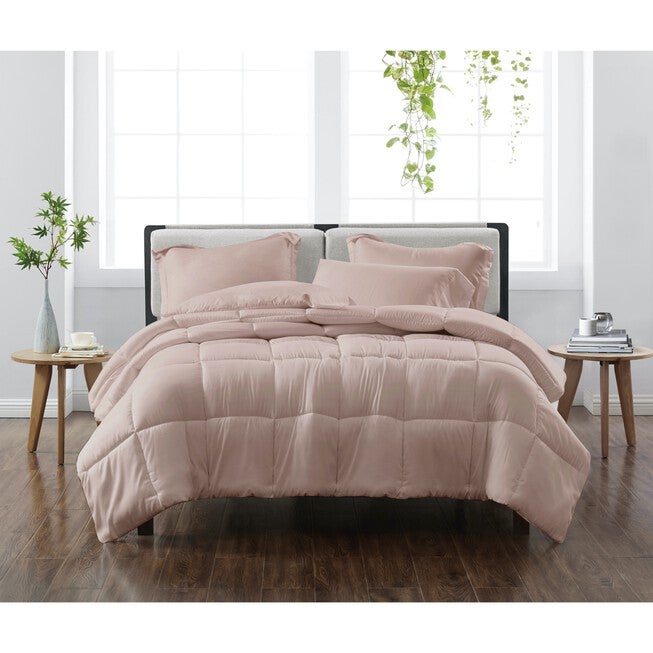 Heritage Solid Comforter Set, BLUSH, hi-res image number 0