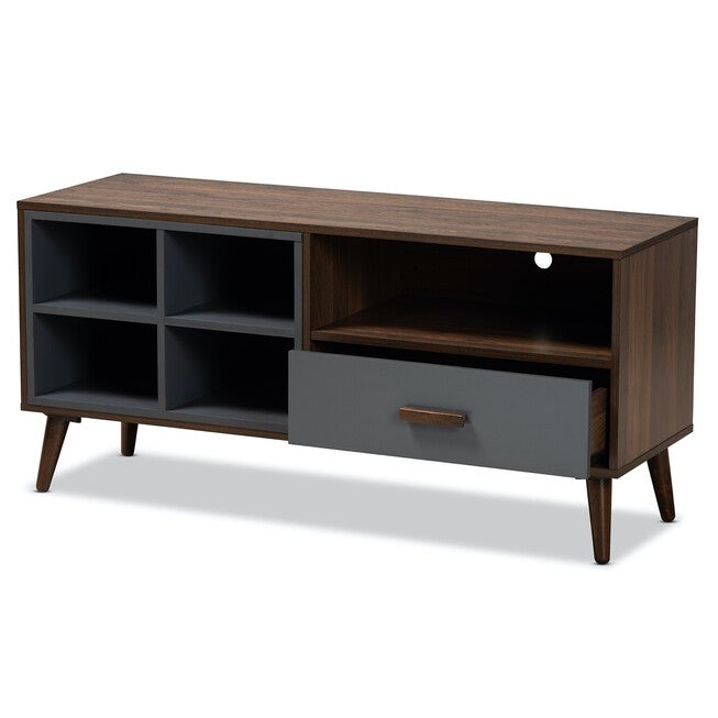 Garrick Two-Tone Wood 1-Drawer Tv Stand Furniture, , on-hover image number null