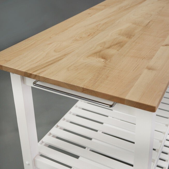 Kitchen Island with Solid Wood Top, , alternate image number 7