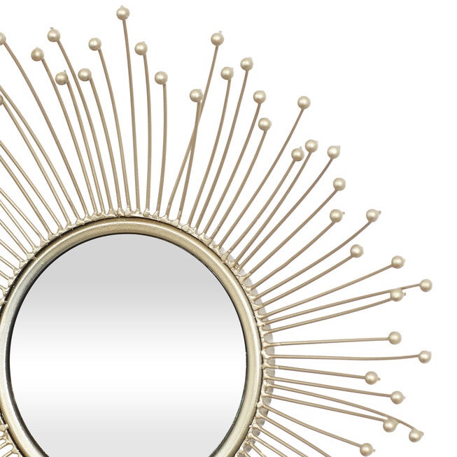 Set Of 3 Gold Metal Glam Wall Mirror, , alternate image number 4