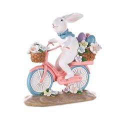 Easter Bunny On Bike Figurine (Set Of 2)