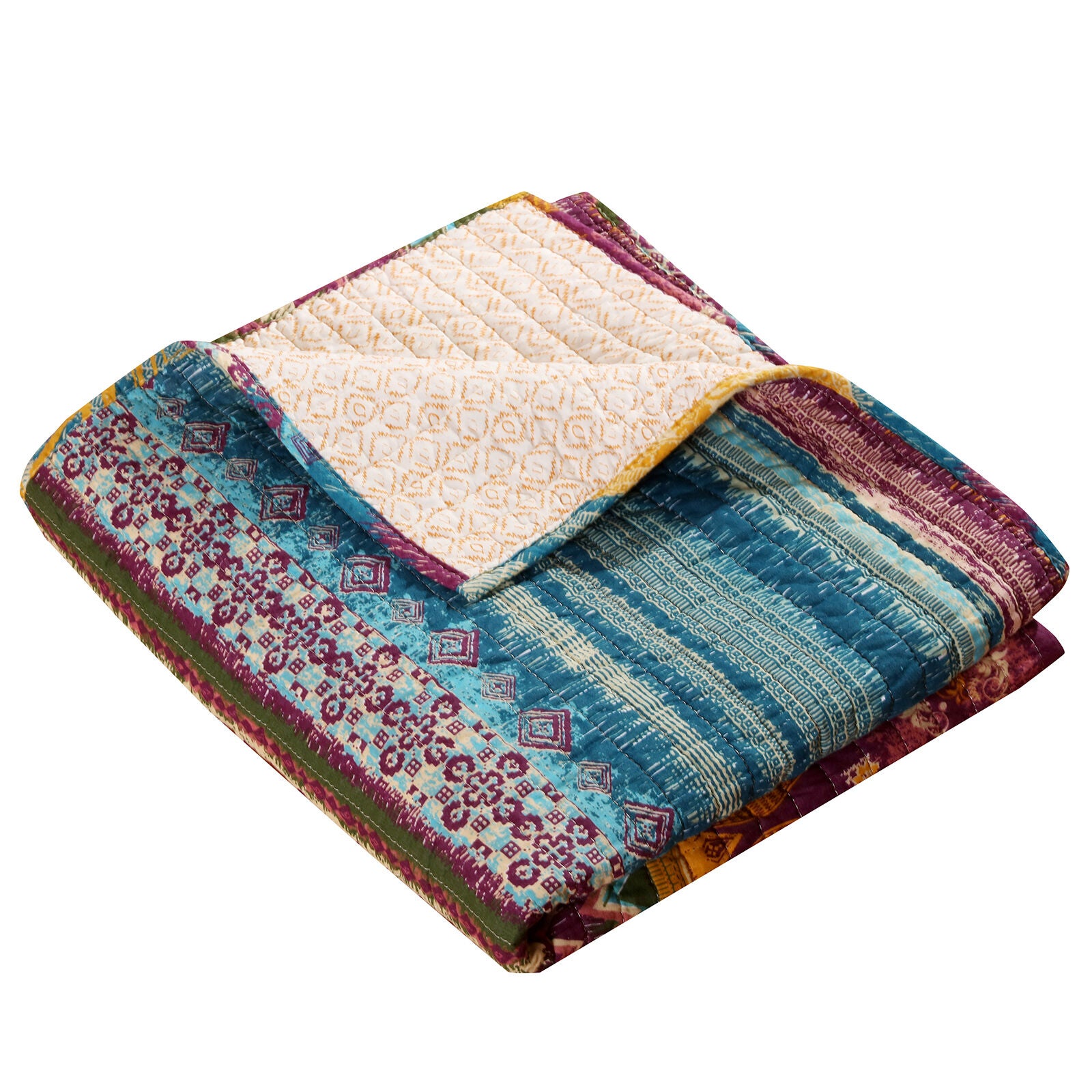 Southwest Quilted Throw Blanket, SIESTA, alternate image number 2