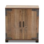 Cyrille Farmhouse Rustic Wood 2-Door Shoe Cabinet Furniture, , alternate image number null