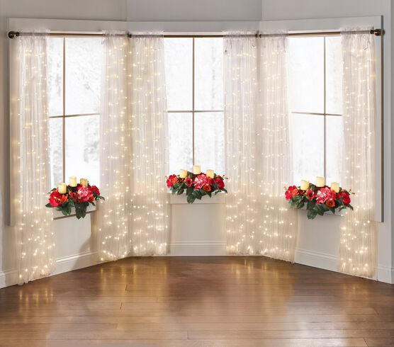 84&quot; Pre-Lit Rod-Pocket Curtain Panel, 