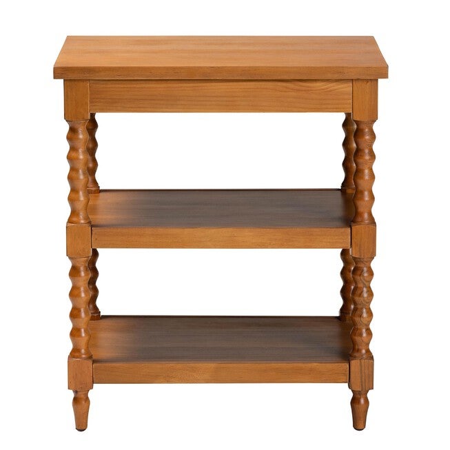 Imogene Retro-Modern Walnut Brown Finished Wood End Table, , alternate image number 4