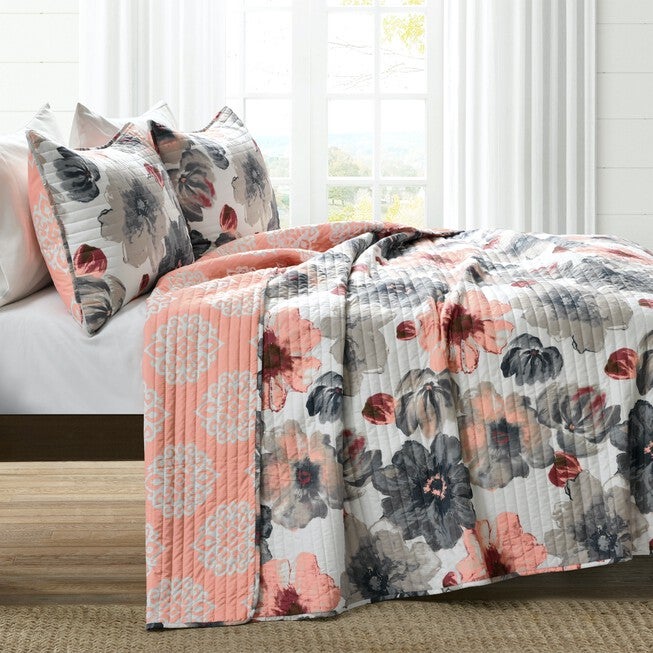 Lush Décor Leah Quilt Blue 3Pc Set, , alternate image number 7