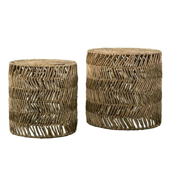 Davari Water Hyacinth Nesting Tables 2Pc Set, , on-hover image number 1