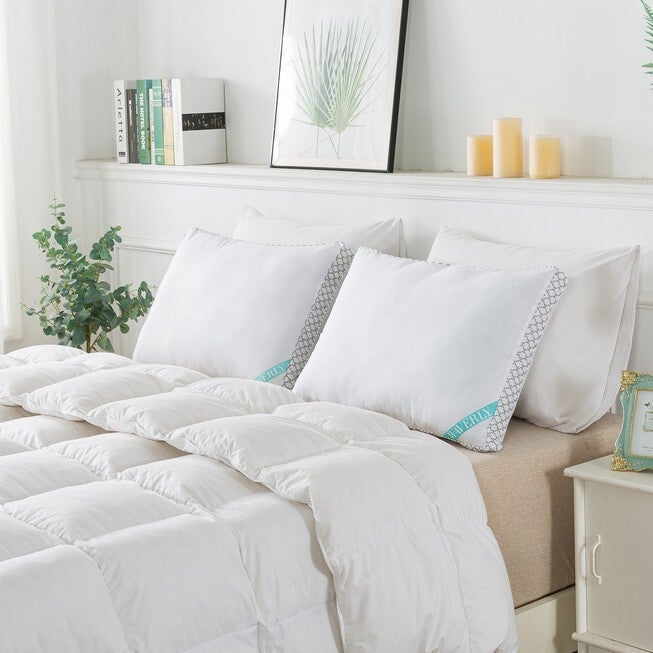 Antimicrobial Down Alternative Gusseted Pillow Bed Pillow, , on-hover image number 1