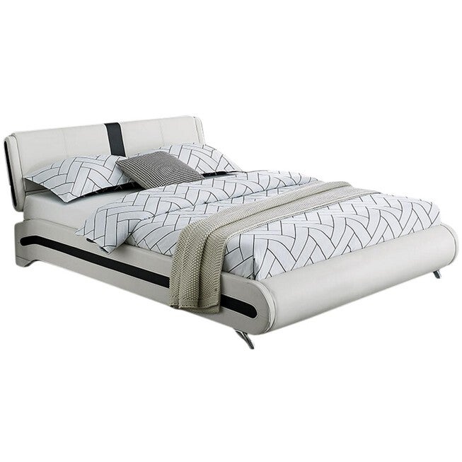 Carlton Platform Bed, Queen, White, WHITE, alternate image number null
