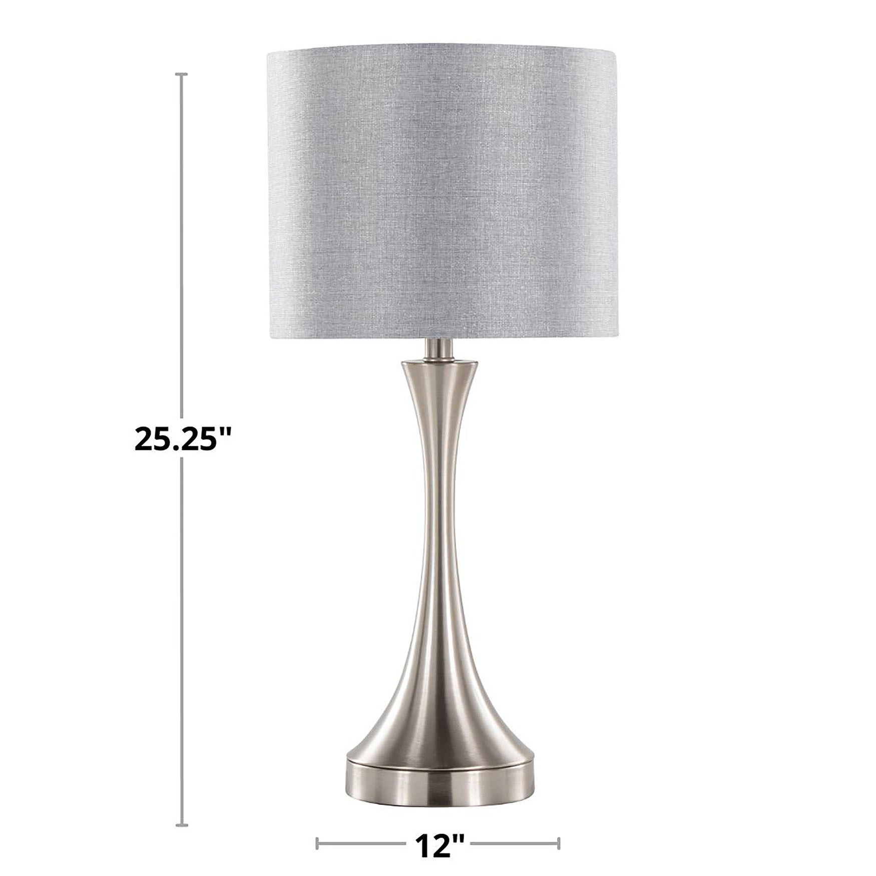 Lenuxe 25 inches Metal Table Lamp With Usb - Set Of 2, , alternate image number 7