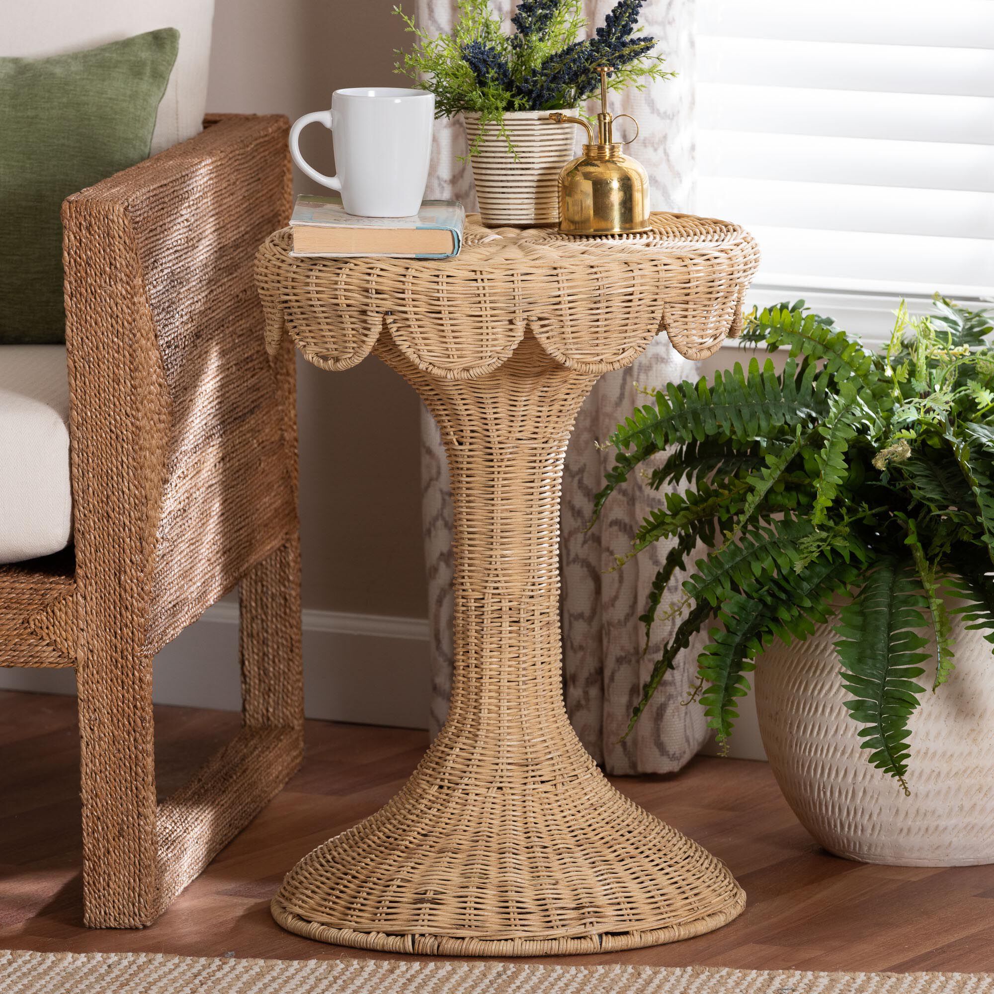 Natala Rattan End Table, HONEY, hi-res image number 0