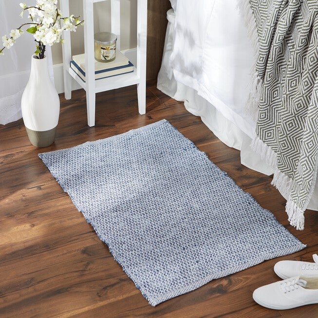 Artichoke Diamond Handwoven Recycled Yarn Rug 2X3 Ft Floor Coverings, , alternate image number null