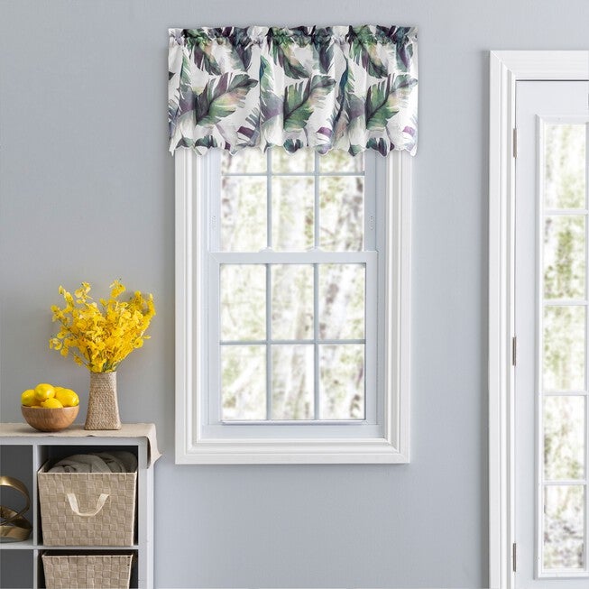 Tropic Curtain Tailored Valance, GREEN, hi-res image number 0