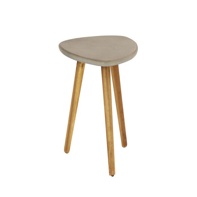 Grey Wood Modern Outdoor Accent Table, , on-hover image number null