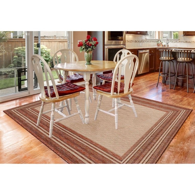 Liora Manne Carmel Multi Border Indoor/Outdoor Rug Green 23 inchesX7 feet 6 inches, , alternate image number null