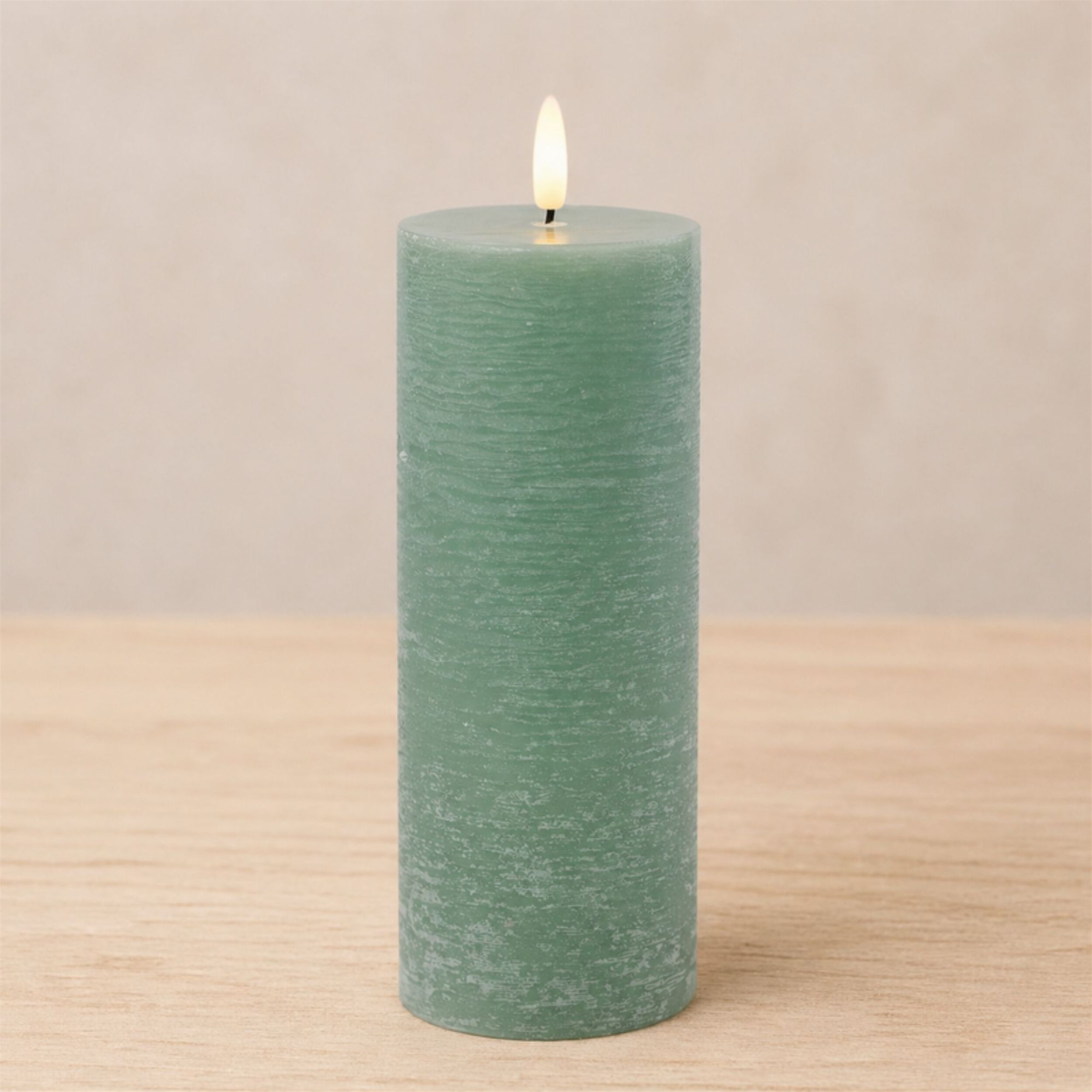FIA Wick Green Pillar Candle (Set of 2), GREEN, alternate image number 2