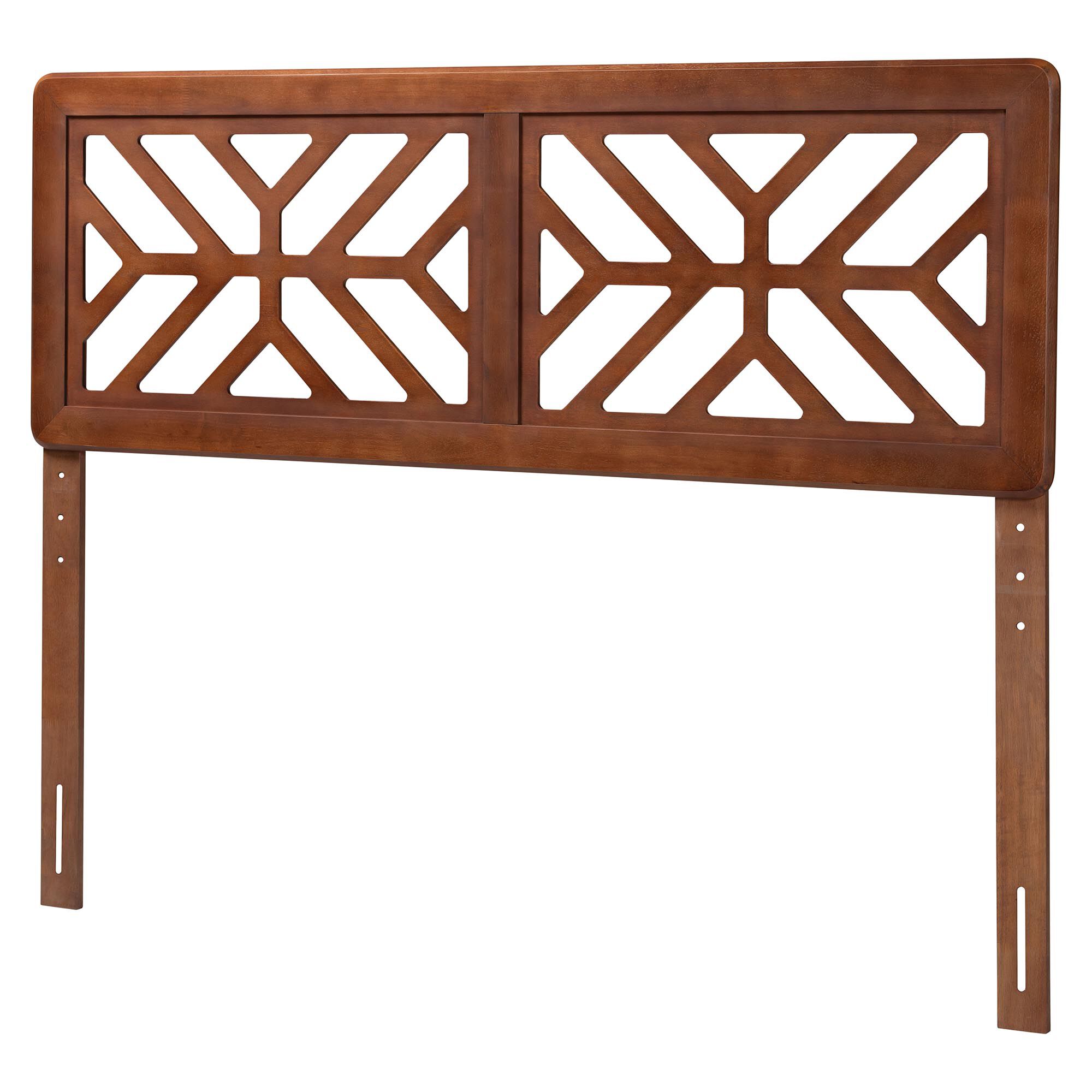 Kalare Wood Headboard with Geometric Cutout Design, Queen, BROWN, alternate image number 1