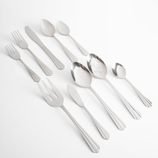46-pc Flatware Set with Tray, STAINLESS, hi-res image number null