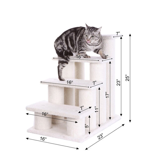 4 Steps Real Wood Ramp Dog Cat Pet Step Stairs Ramp, , alternate image number 6