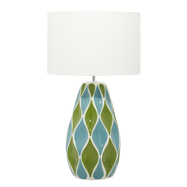 Green Stone Traditional Table Lamp, GREEN, hi-res image number null