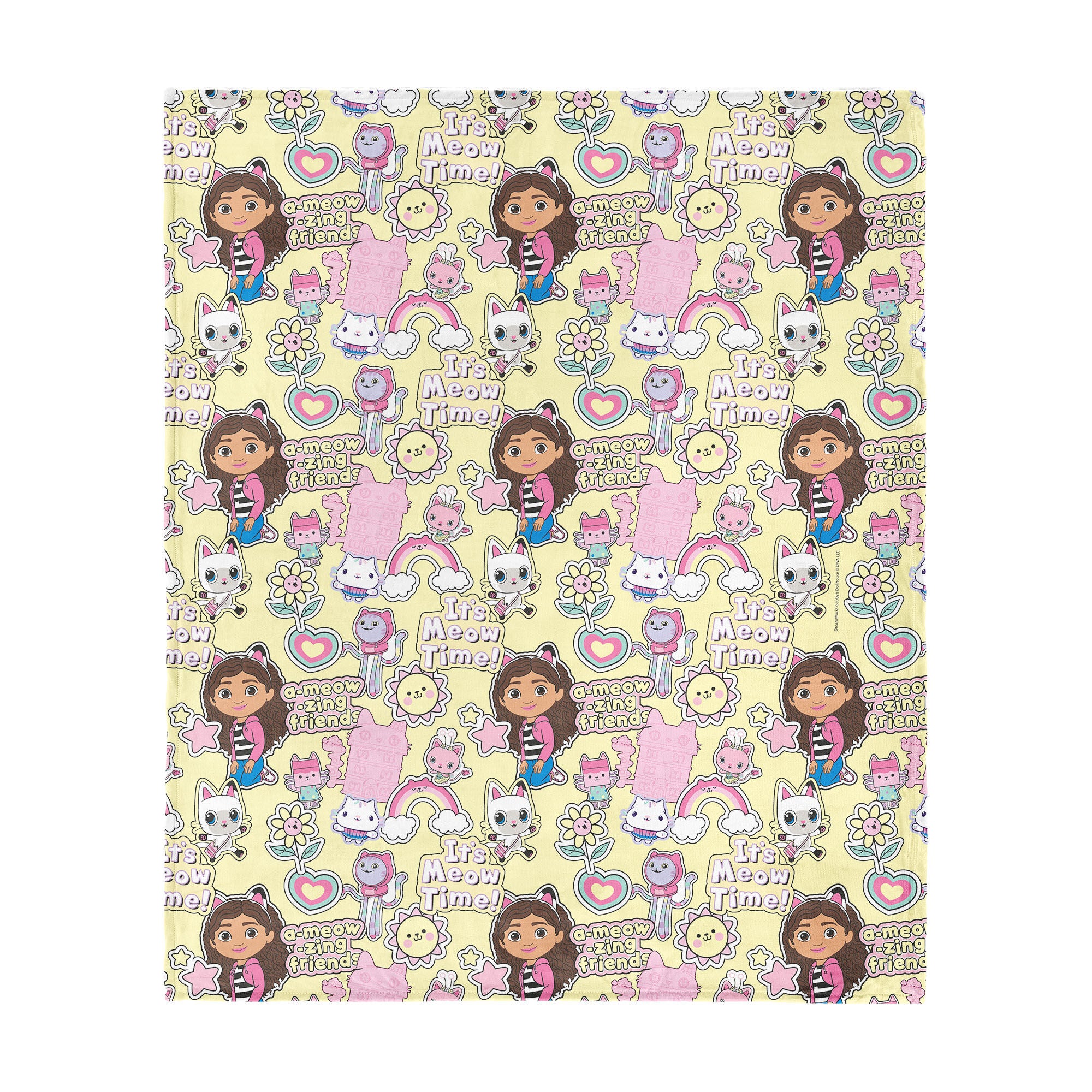 Universal Gabby's Dollhouse Silk Touch Throw Blanket 60x80 inches, IT''S MEOW TIME, hi-res image number 0