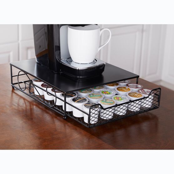 Scroll K-Cup Storage Drawer, BLACK, hi-res image number null
