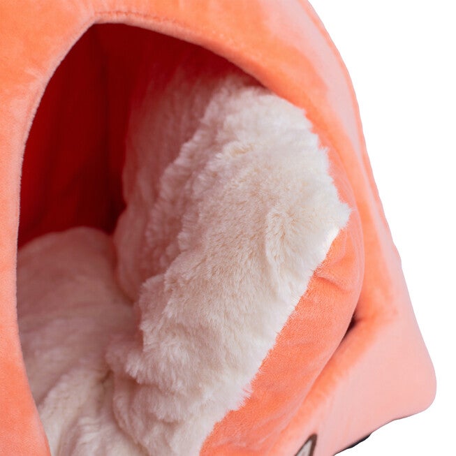 Cat Pet Small Dog Cave Shape Bed, Orange, , alternate image number null