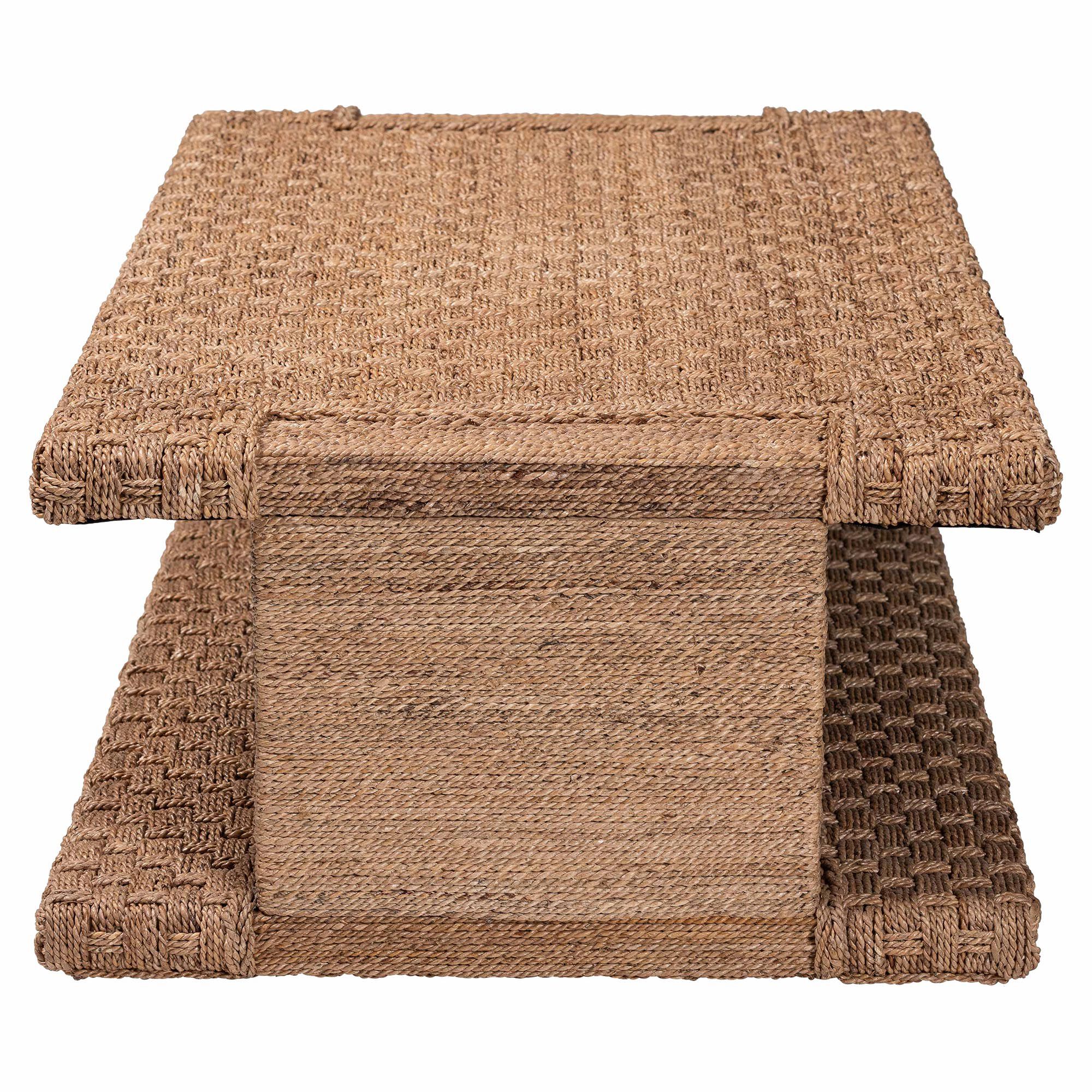 Rhinos Handwoven Seagrass Coffee Table, BROWN, alternate image number 3