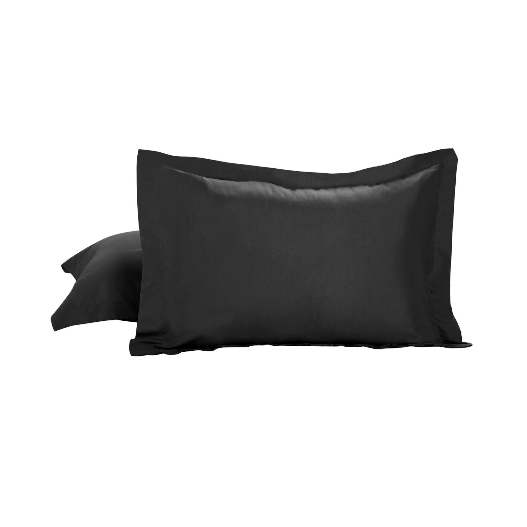 Luxury Hotel Tailored 2-Pack Standard/Queen Shams, BLACK, hi-res image number 0