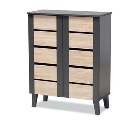Melle 2-Door Wood Entryway Shoe Storage Cabinet Furniture
