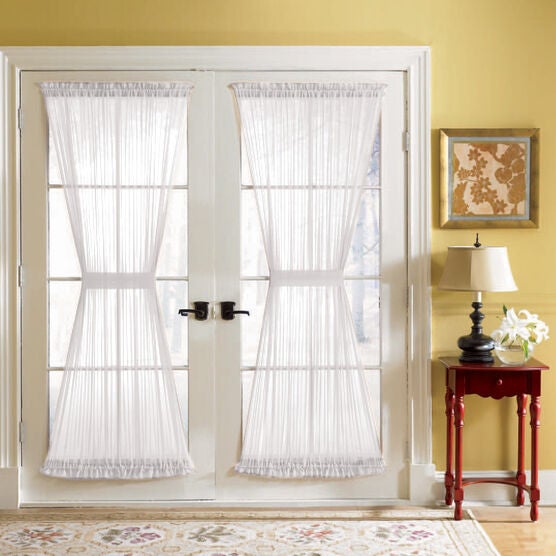 BH Studio Sheer Voile Door Panel With Tiebacks, 