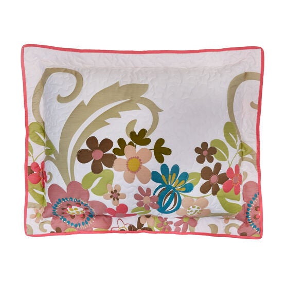 Jardin Floral Sham, WHITE PINK, hi-res image number null