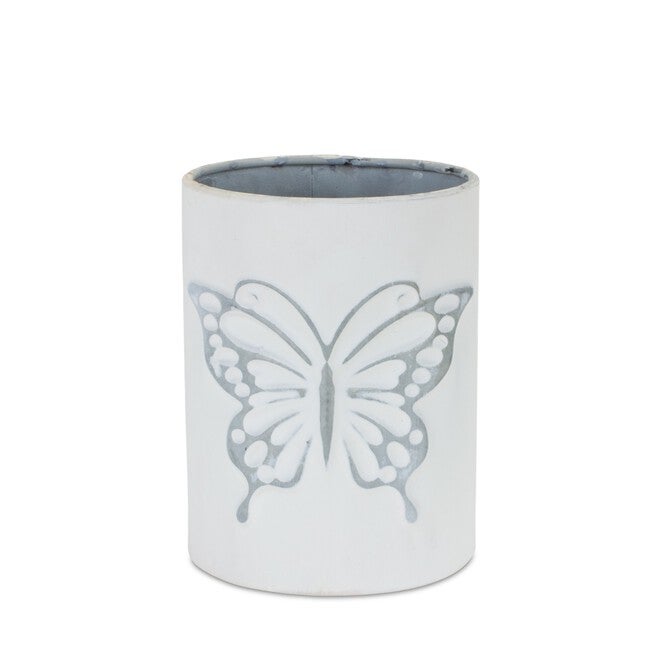 Insect Pot (Set of 3) 4.5 inchesD x 5.75 inchesH, 5.5 inchesH x 6.75 inchesH, 6.5 inchesD x 7.75 inchesH Iron, WHITE/GREY, alternate image number 3