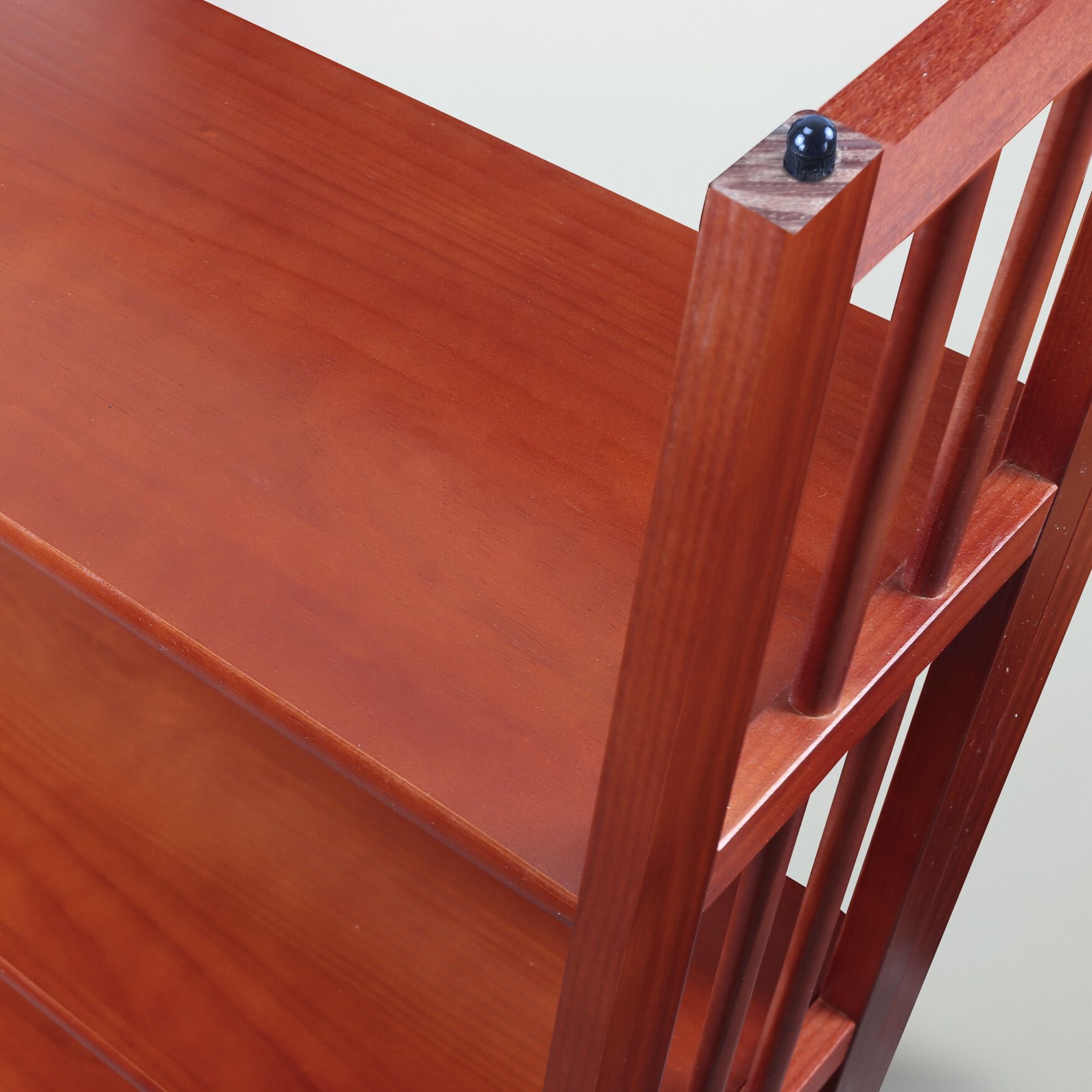 3-Shelf Folding Stackable Bookcase 27.5 inches Wide-Mahogany, , alternate image number 9