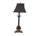 Tuscan Black Polystone Fleur-De-Lis Buffet Lamp, , alternate image number null