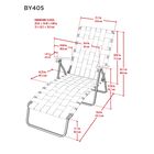 Steel Web Chaise Lounge Chair Blue, White, , alternate image number null