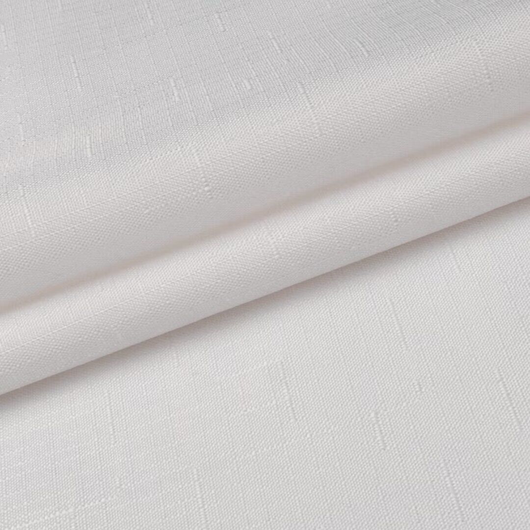 No Hook Slub Linen Texture Shower Curtain with Peva Snap-in Liner, WHITE, alternate image number 3