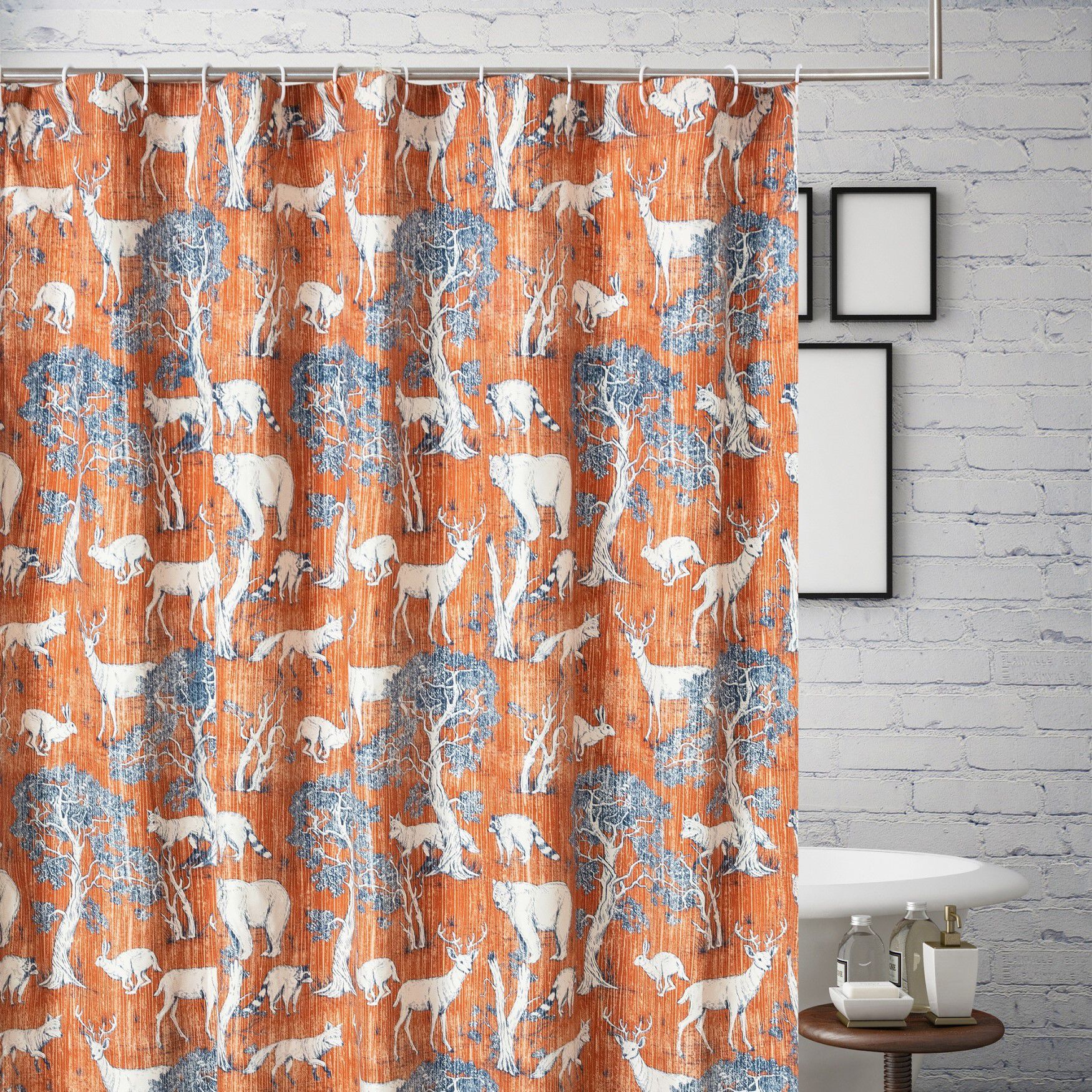 Menagerie Bath and Shower Curtain, , on-hover image number 1