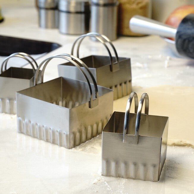 Rippled Stainless Steel Biscuit Cutters, Set 4, , alternate image number 4