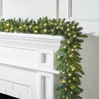 Pre-Lit Arrow-Tip 9' Garland, LIGHTS, hi-res image number null