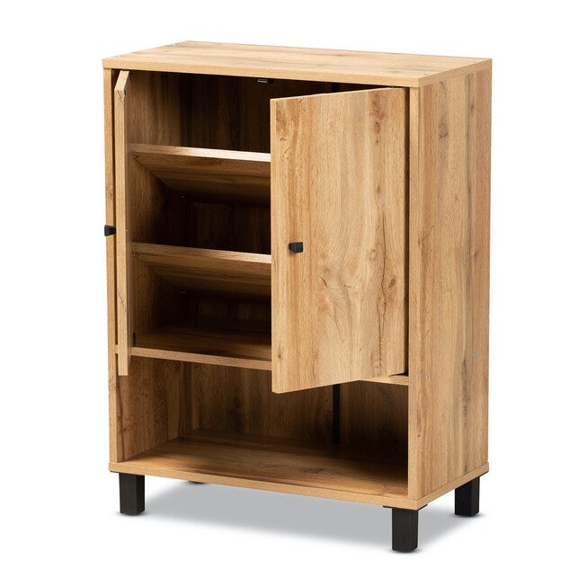 Rossin Wood 2-Door Entryway Shoe Storage Cabinet W Bottom Shelf Furniture, , alternate image number 8