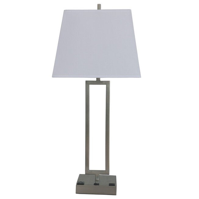 25.5 inches Brushed Nickel Metal Table Lamp, , on-hover image number 1
