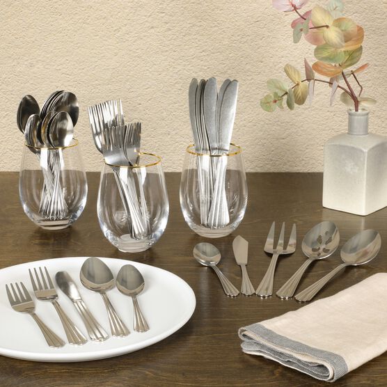 46-pc Flatware Set with Tray, , on-hover image number null
