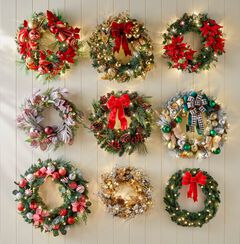 28" Pre-Lit Ribbon Wreath