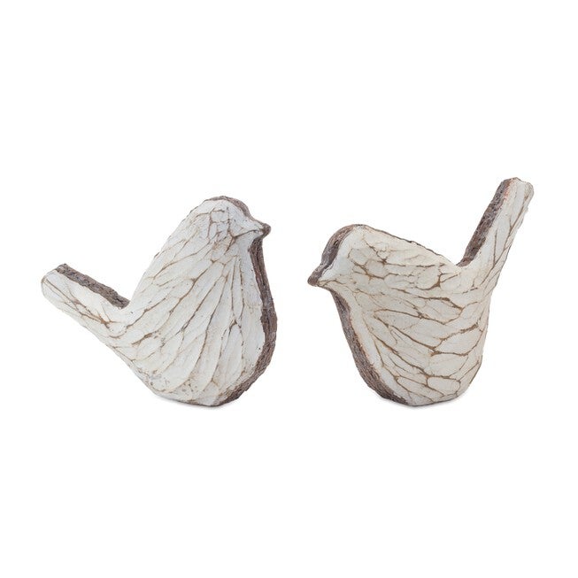 Carved Bird Figurine (Set of 4), CREAM BROWN, hi-res image number null