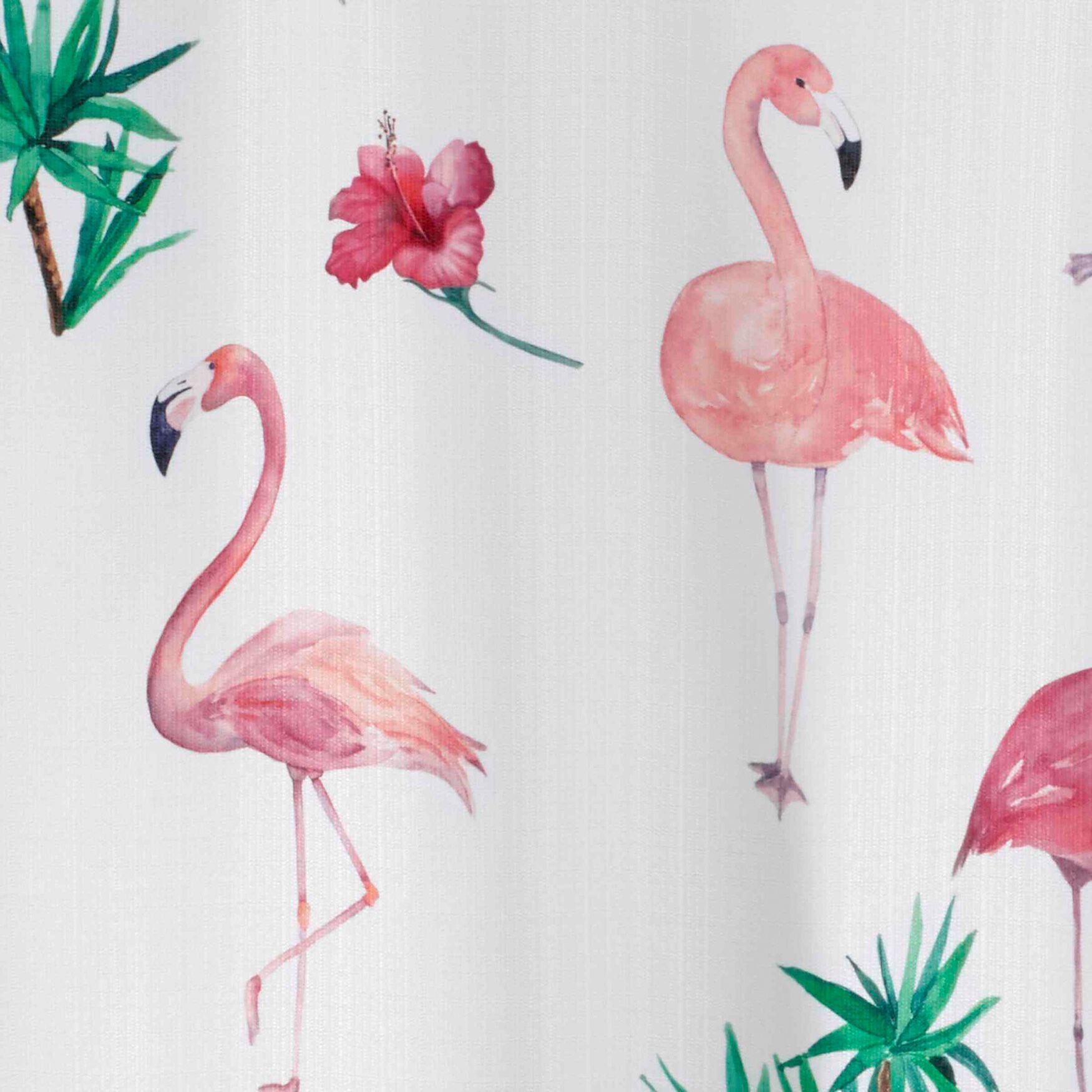 Novelty Shower Curtain, FLAMINGO PARADISE, alternate image number 2