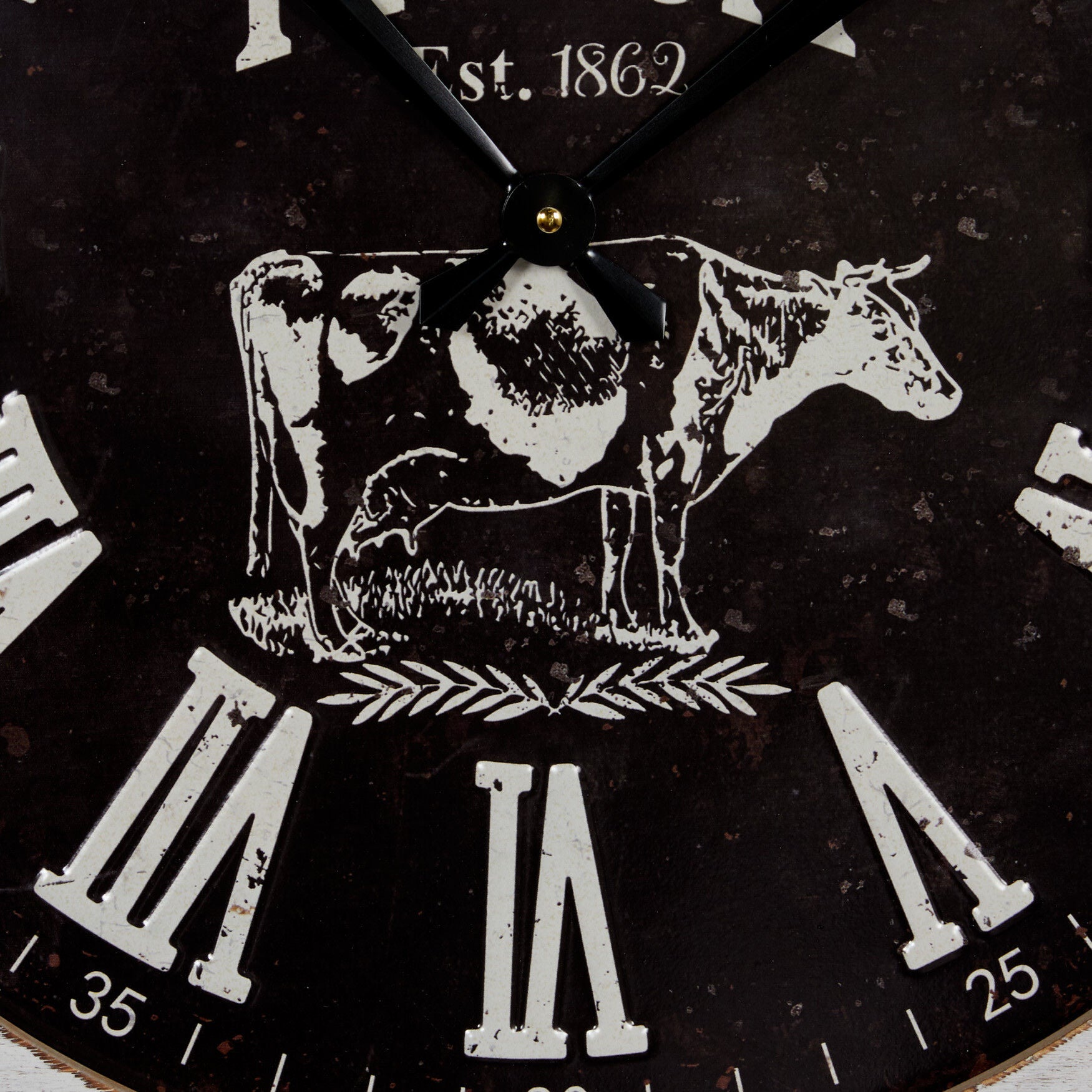 Black Farmhouse Wood Wall Clock, , alternate image number 6