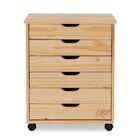 Croghan Six Drawer Wide Rolling Storage Cart, , alternate image number null