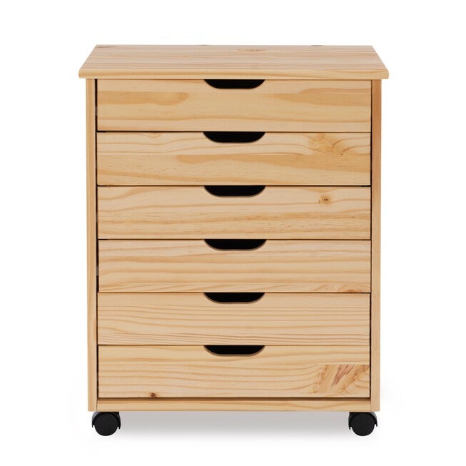 Croghan Six Drawer Wide Rolling Storage Cart, , alternate image number 4