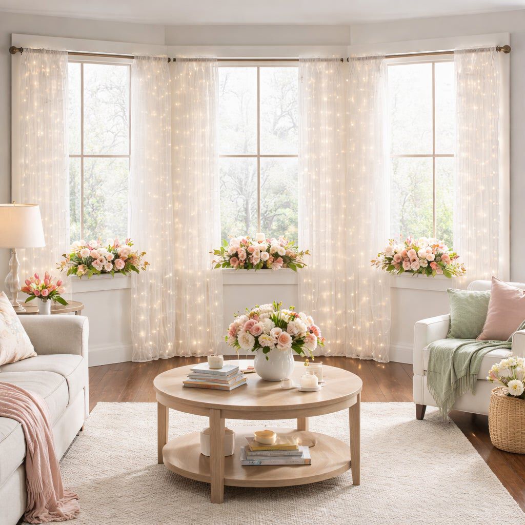 Pre-Lit Rod-Pocket Curtain Panel